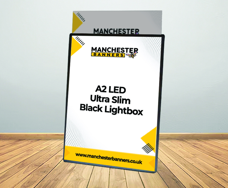 A2 LED Ultra Slim Black Lightbox