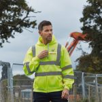 Custom Printed Hi Vis Hooded Sweatshirt