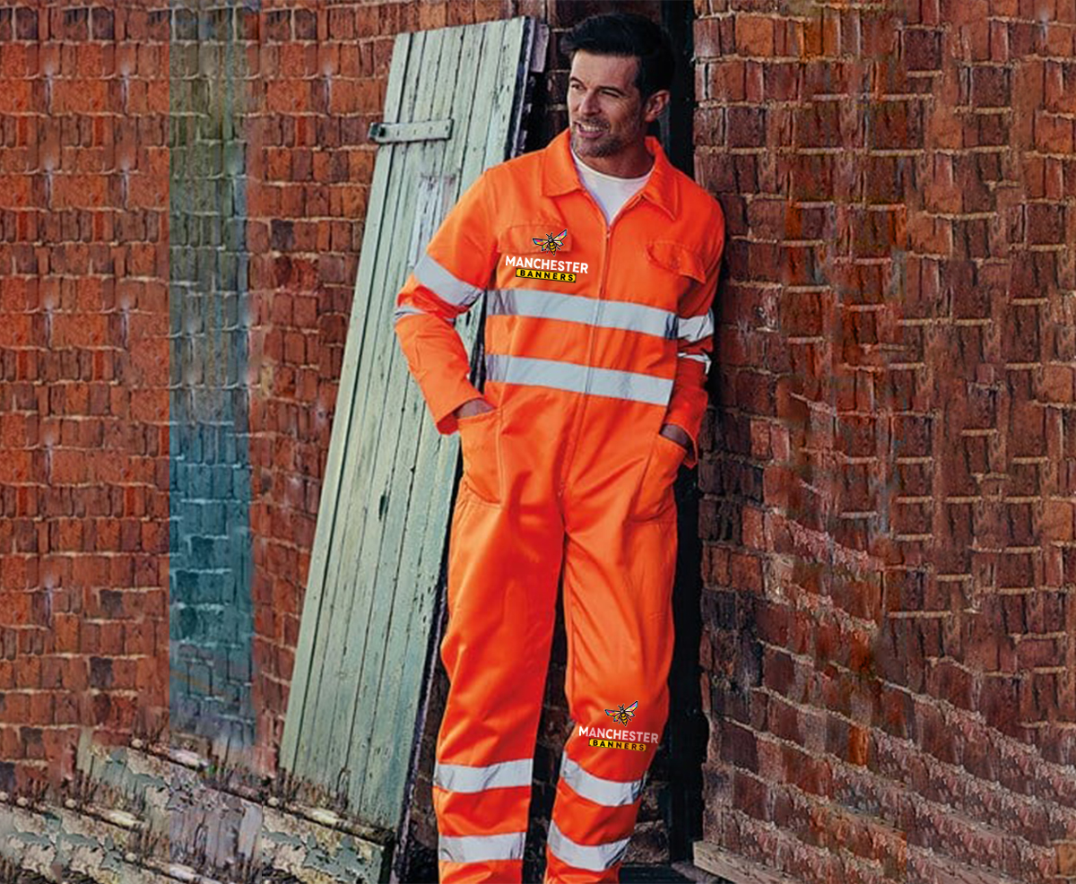 Custom Printed Hi Vis Work Coverall