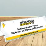 Outdoor Barrier Frame 2000mm x 1000mm (With Banner)