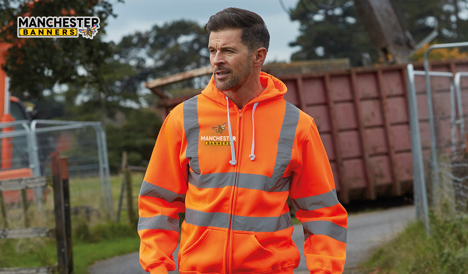Personalised Hi Vis Hoodie