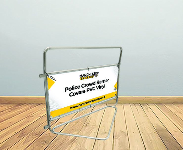 Police Crowd Barrier Covers PVC Vinyl