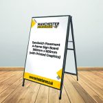 Sandwich Pavement A-frame Sign Board 900mm x 600mm (with Printed Graphics)