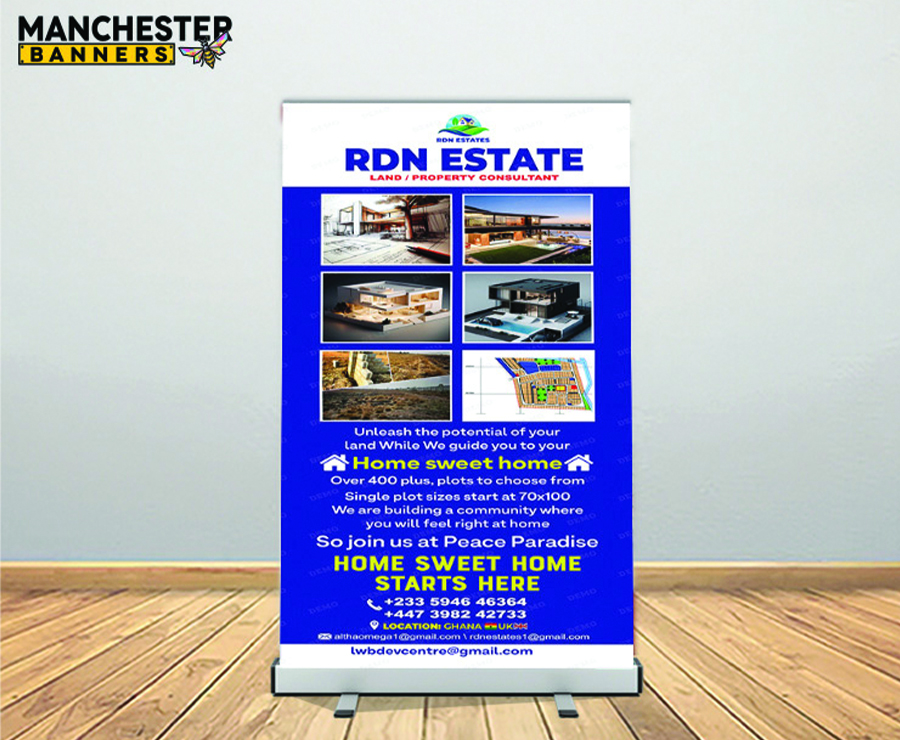 Roller Banner Stand Only (1500mm x 2000mm) Replacement Graphics