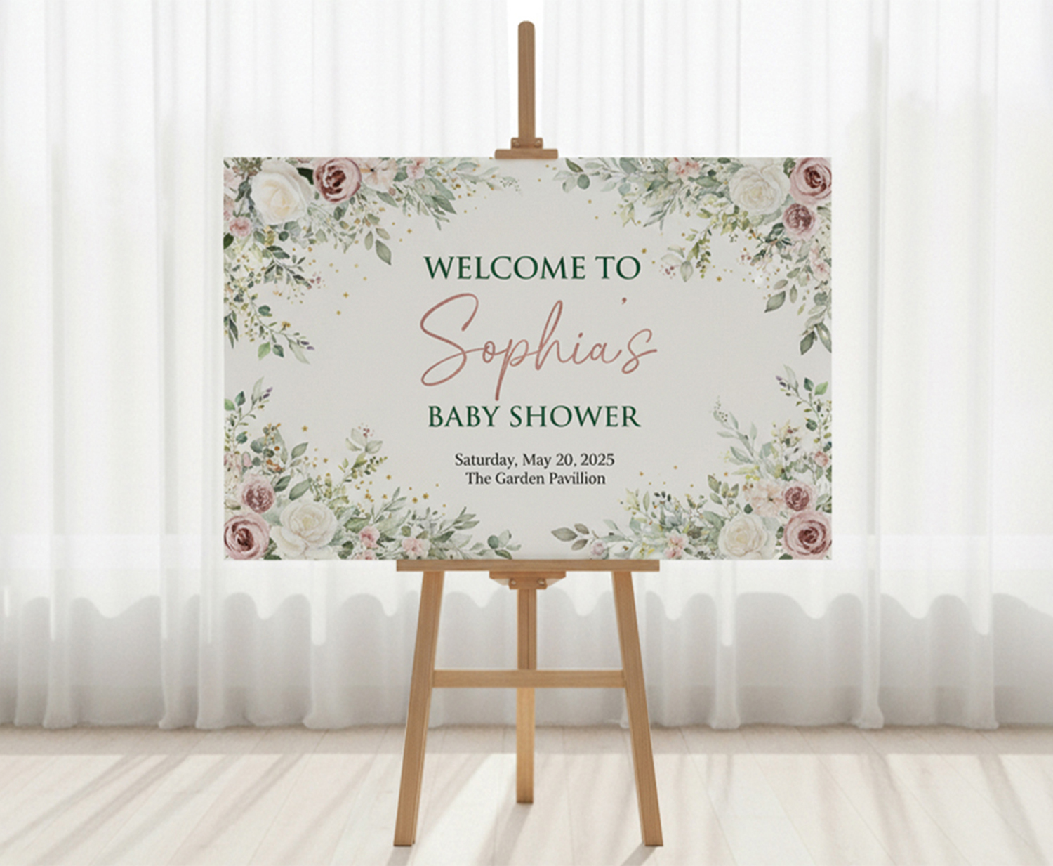 Retail Supermarket Easel With Printed Sign