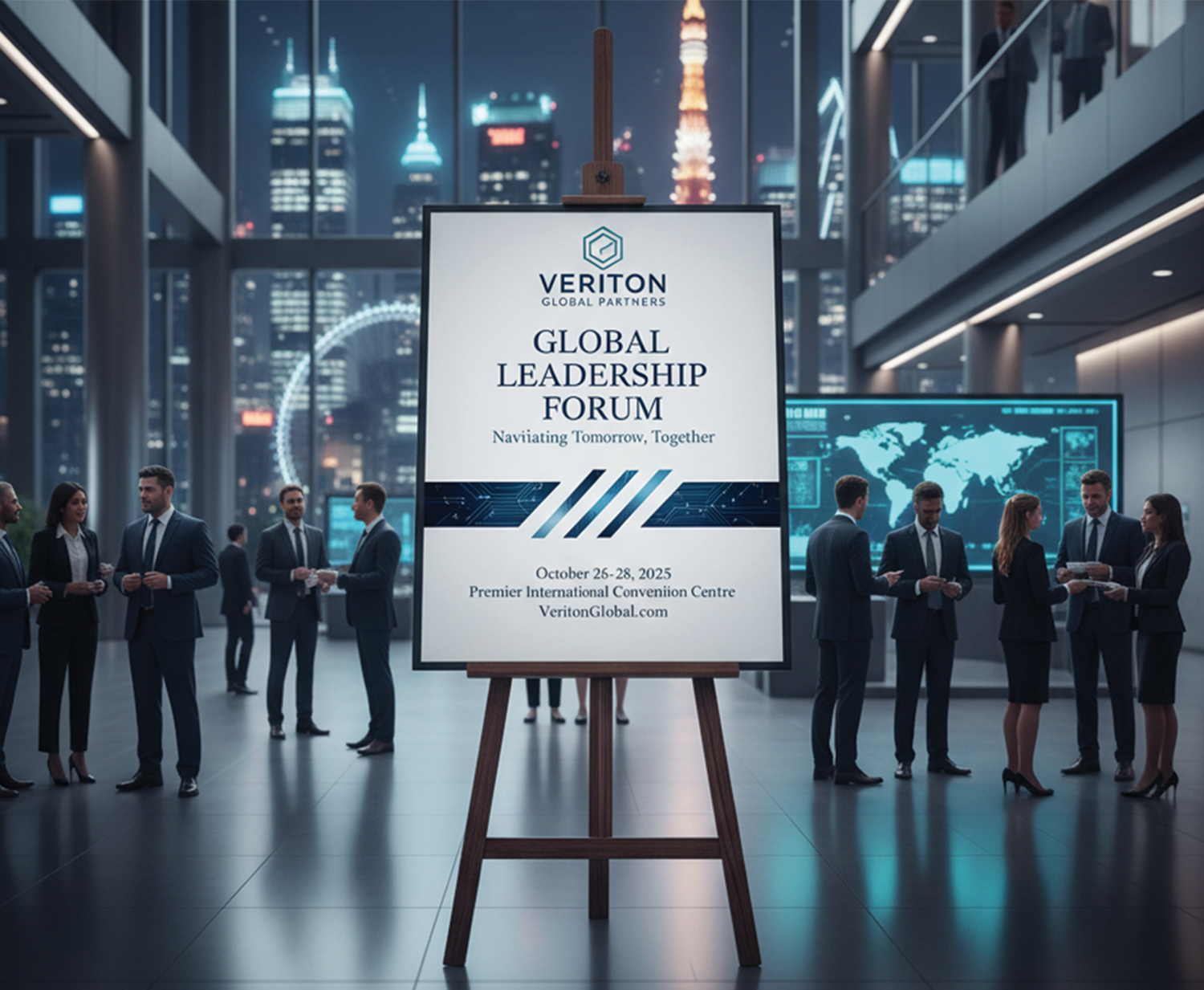 Corporate Conference Easel With Printed Sign