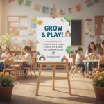 Education School Easel With Printed Sign