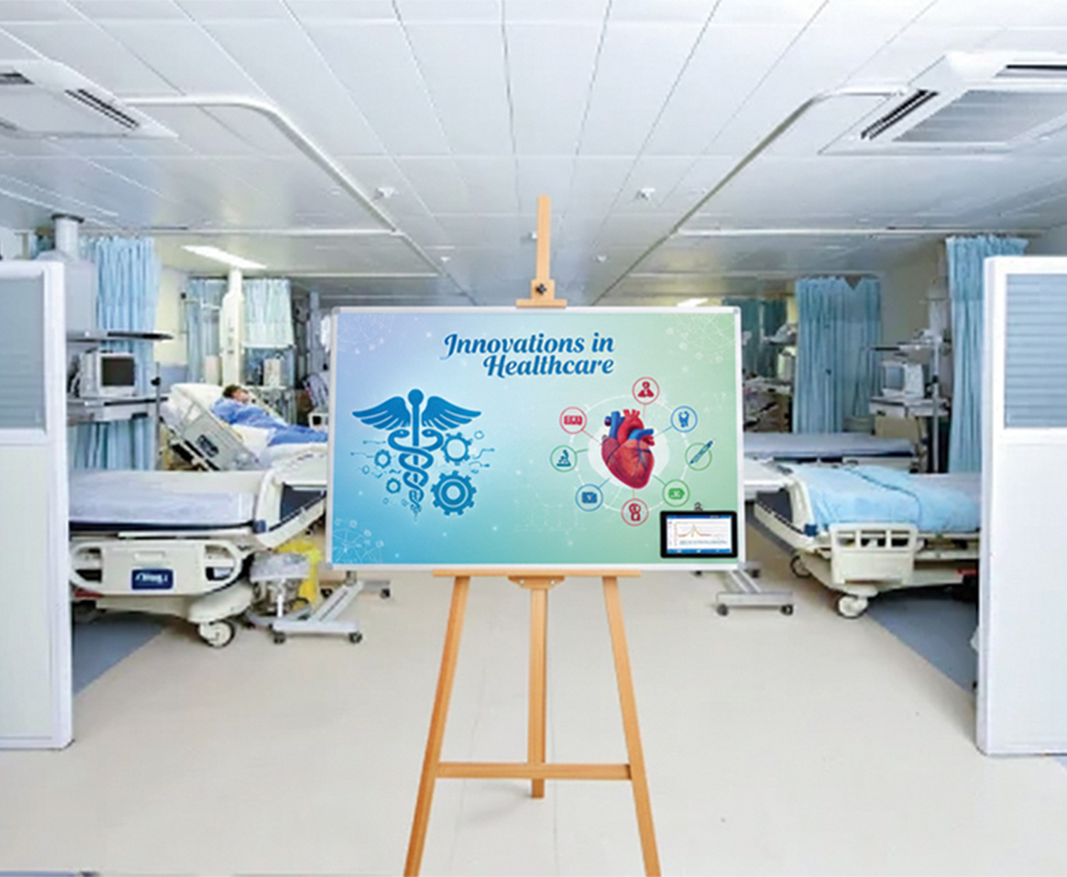 Healthcare Easel With Printed Sign