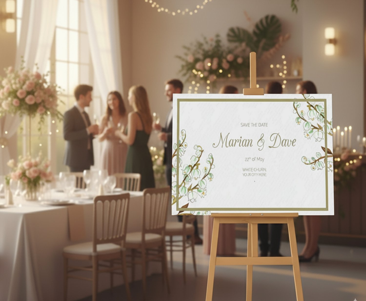 Retail Supermarket Easel With Printed Sign