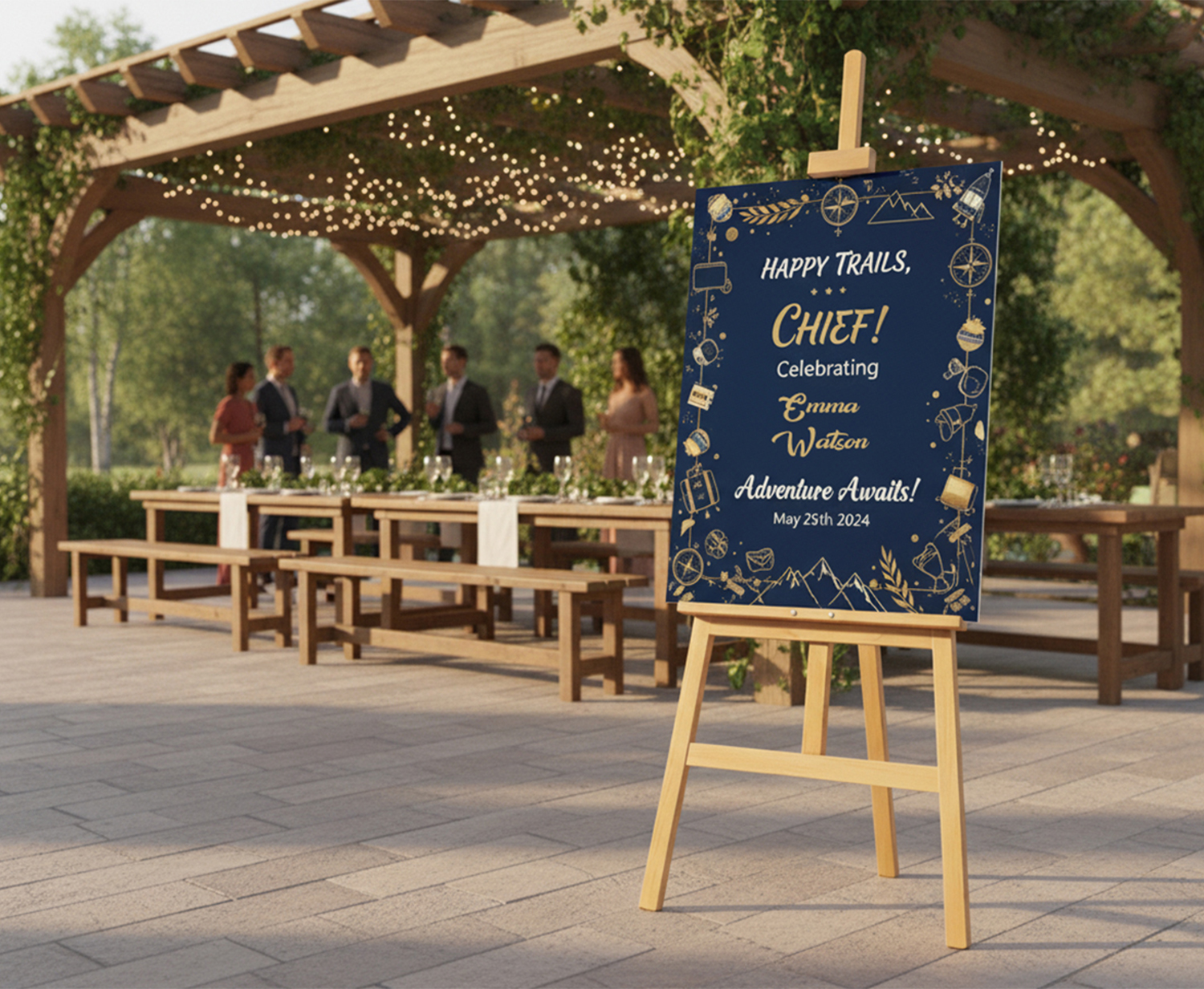 Retail Supermarket Easel With Printed Sign